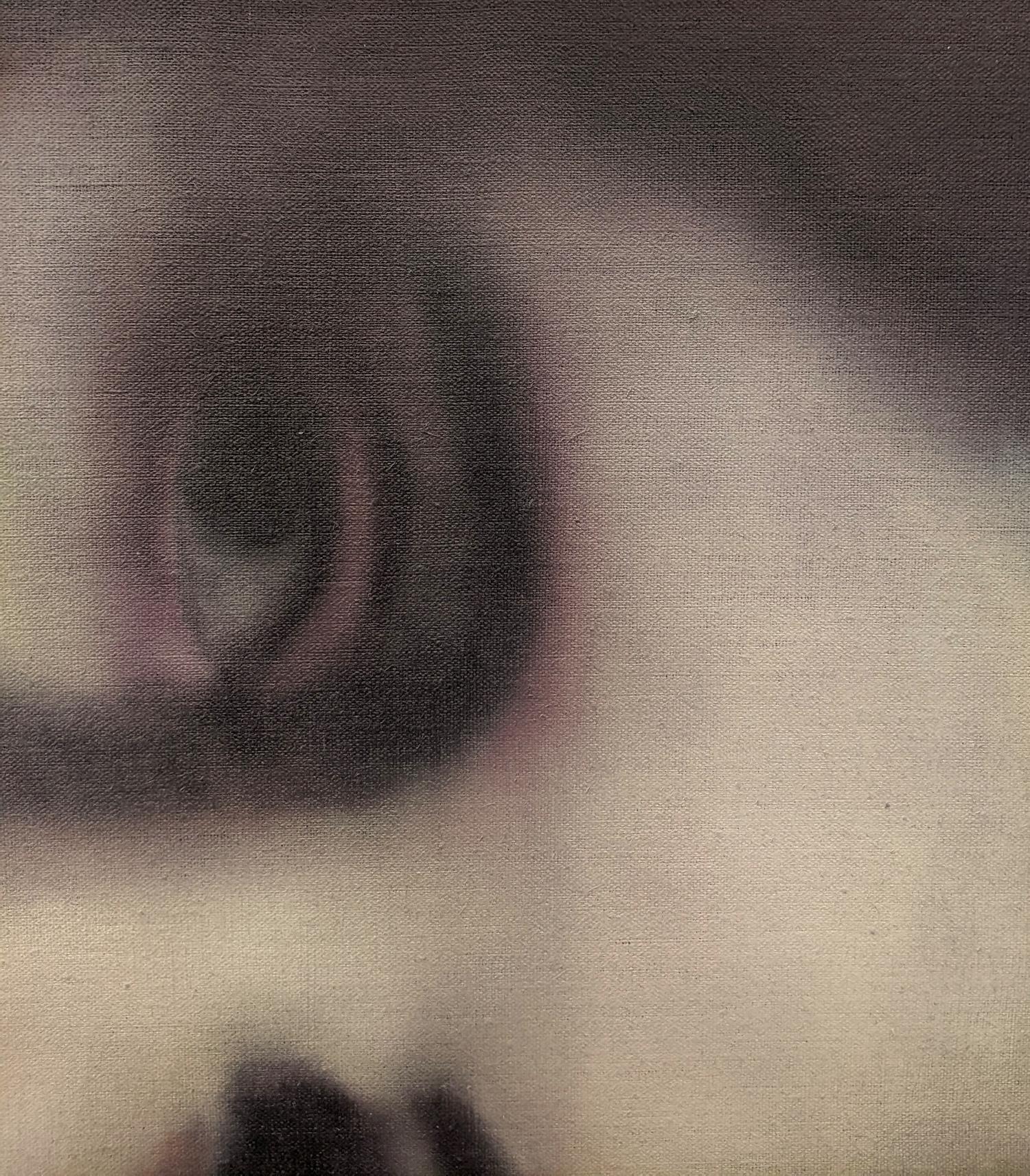 Retrato - rico, oscuro, expresivo, figurativo abstracto, óleo sobre lino - Painting Contemporáneo de Mel Davis