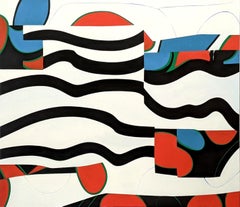 Rish e Foses 1 - espressivo, colorato, astratto, olio su tela su pannello