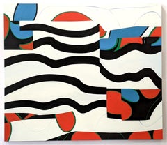 Rish and Foses 1 - expressive, colourful, abstract, oil on canvas over panel