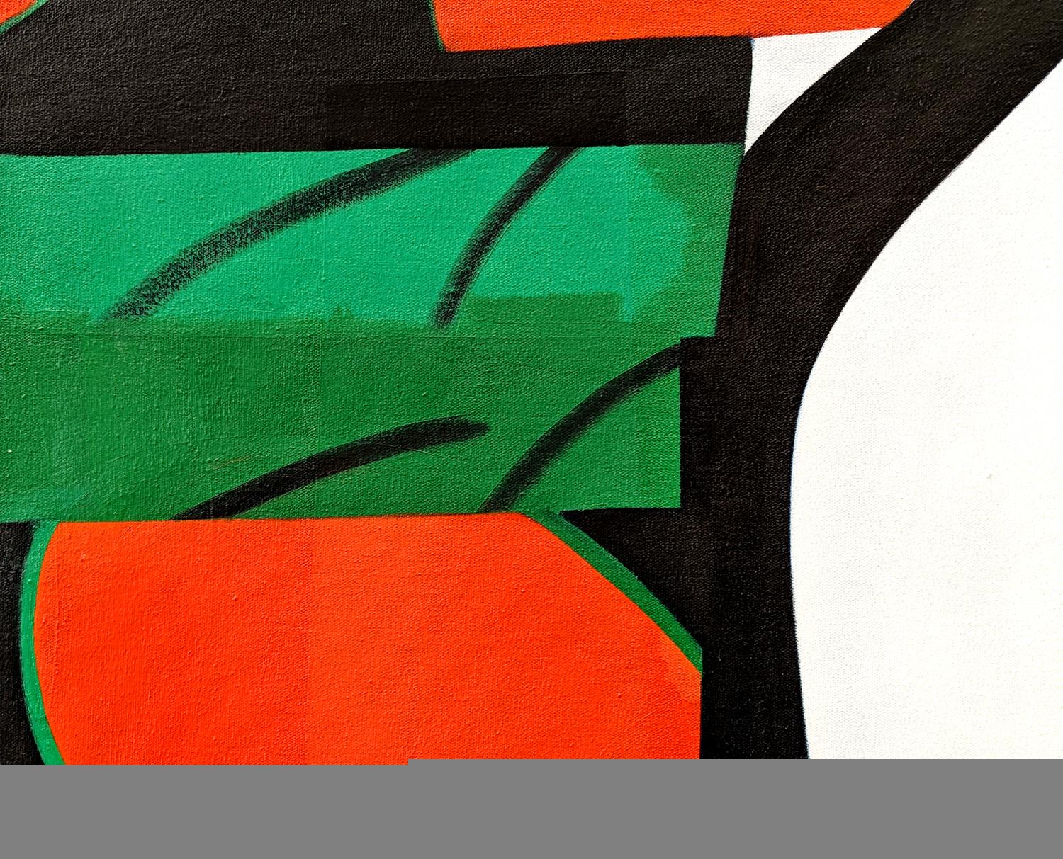 Rish and Foses 2 – ausdrucksstark, farbenfrohes, abstraktes, Öl auf Leinwand über Tafel (Zeitgenössisch), Painting, von Mel Davis
