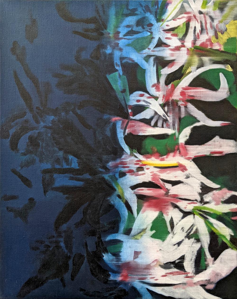 Mel Davis Still-Life Painting - Speed - rich, expressive, floral, still life abstract, oil on linen on panel