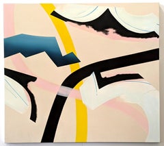 The Snow Doesn't Give A Soft White Damn - abstrakt, Öl auf Leinwand über Tafel