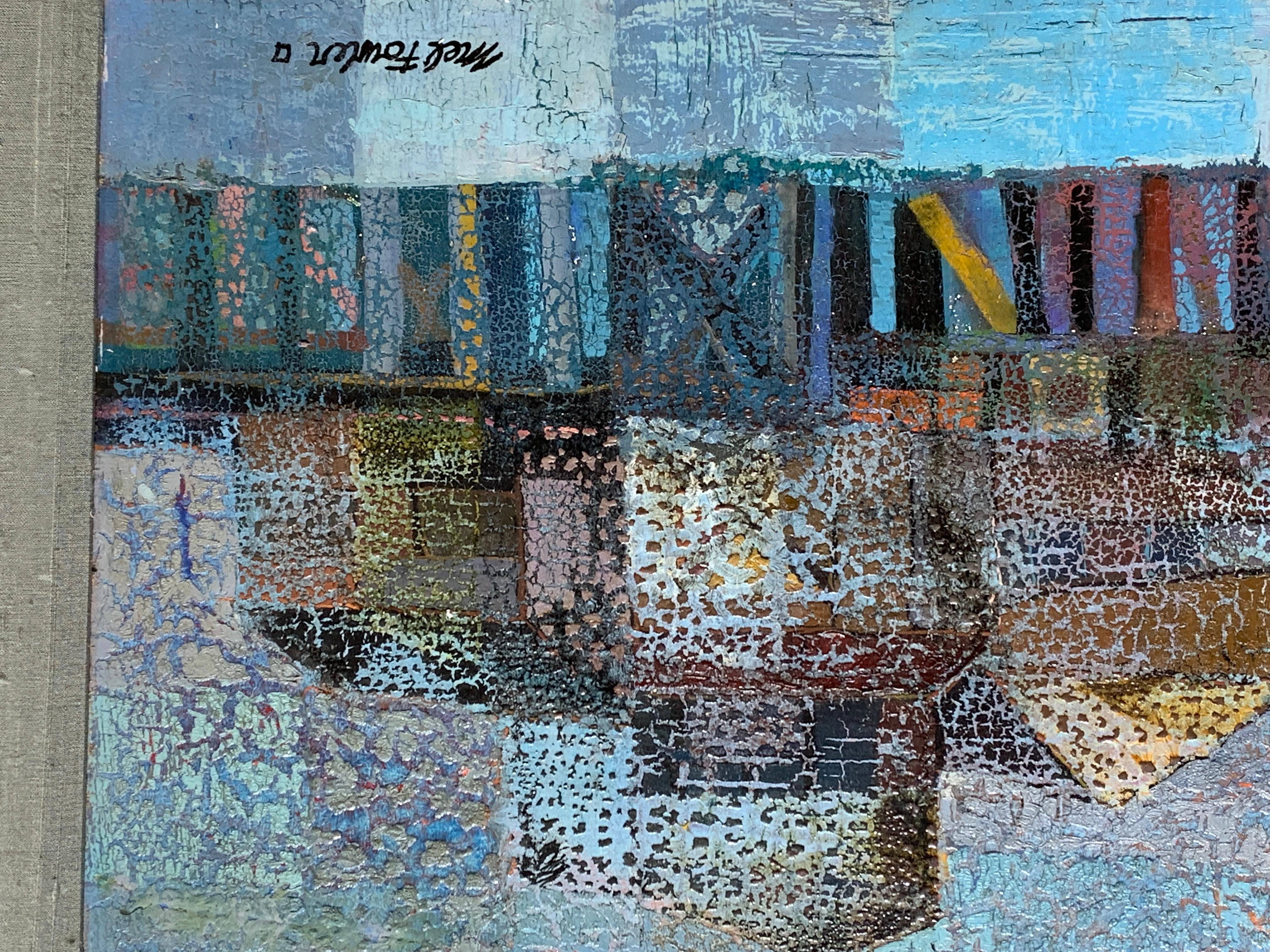Abstrait américain du milieu du siècle,  peut-être Fisherman's wharf San Francisco, Ca - Painting de Mel Fowler