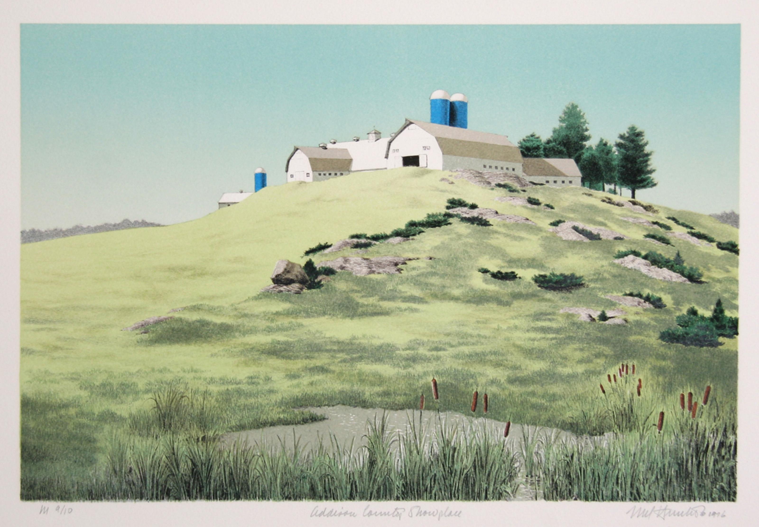 Addison County Showplace, amerikanische realistische Lithographie von Mel Hunter