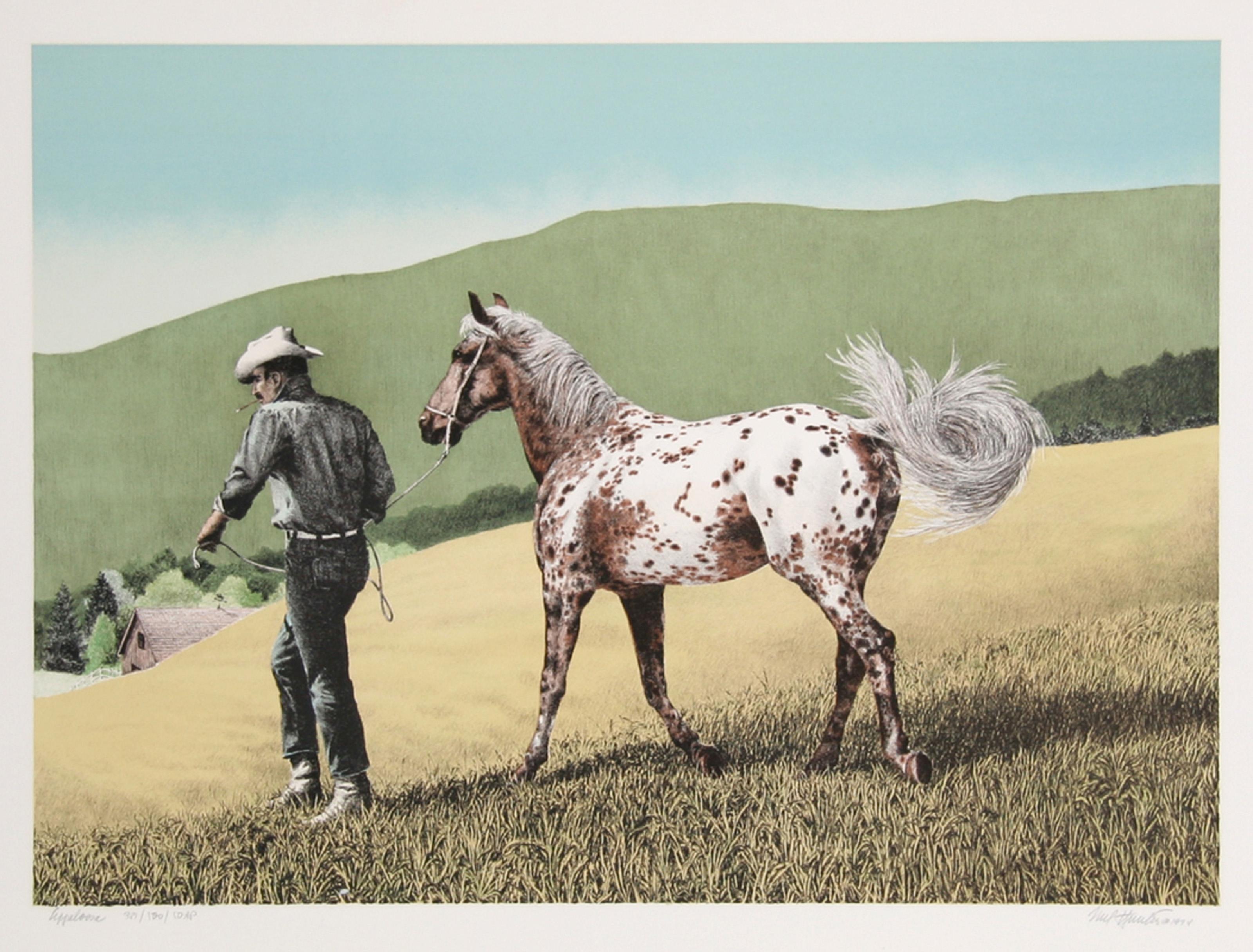 Apaloosa, lithographie réaliste américaine de Mel Hunter