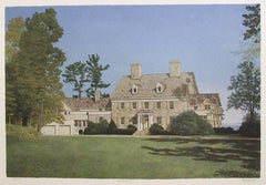Big Oak Farm, American Realist Lithograph by Mel Hunter