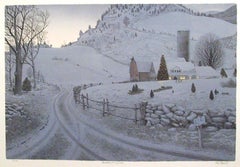 Holiday at Sky Farm, American Realist Lithograph by Mel Hunter