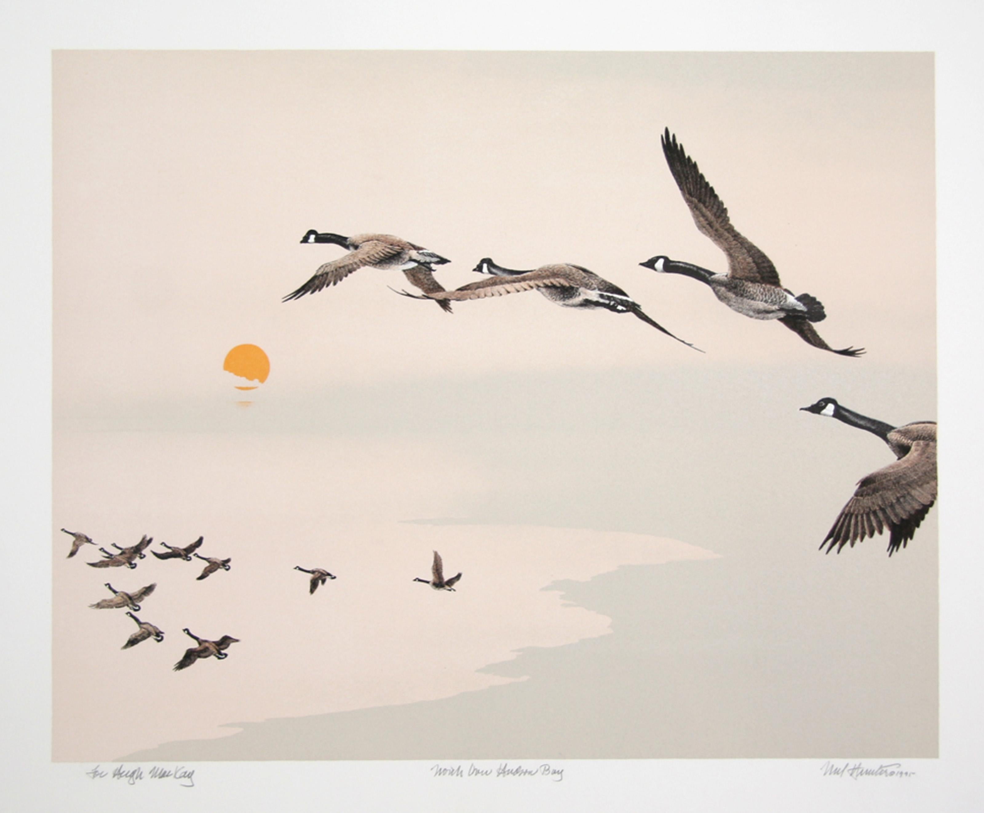 Mel Hunter, American (1927 - 2004) - North Over Hudson Bay, Year:  1976, Medium:  Lithograph, Signed in Pencil, Size:  22 in. x 26 in. (55.88 cm x 66.04 cm)