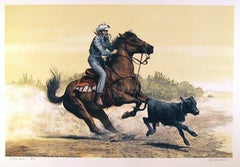 Horse Quarter Horse, lithographie réaliste américaine de Mel Hunter
