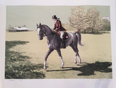 Saddlebred, litografia realista americana di Mel Hunter