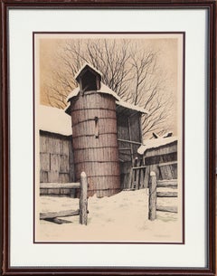 Lithographie réaliste américaine de Mel Hunter