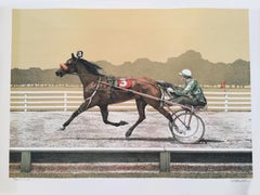 Standardbred, litografia realista americana di Mel Hunter