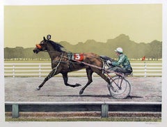 Standardbred, litografia realista americana di Mel Hunter