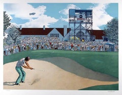 US Open Golf Tournament, litografía realista americana de Mel Hunter