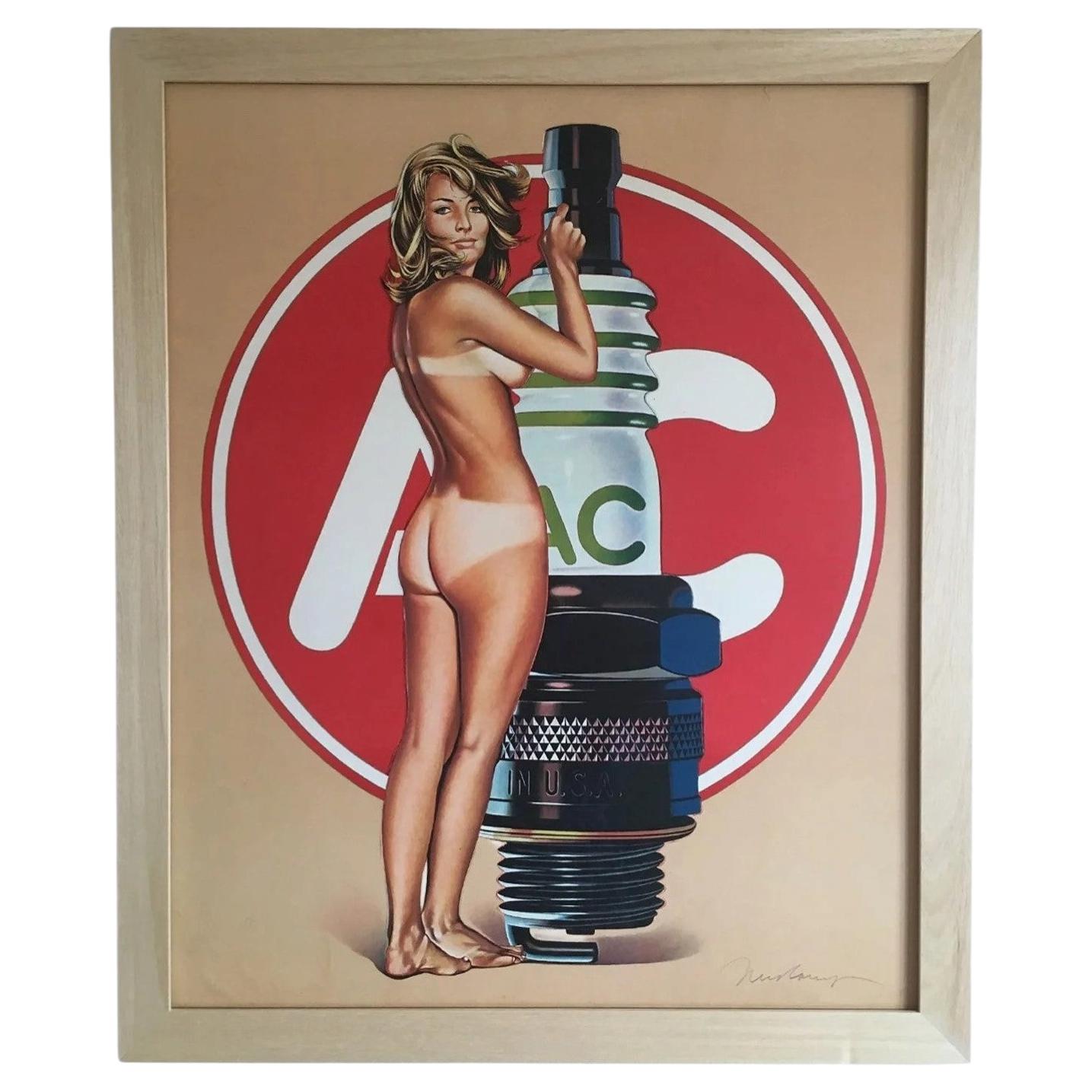 MEL RAMOS (1935 - 2018), AC Annie, 1971 - SIGNED ORIGINAL PRINT + FRAMED For Sale