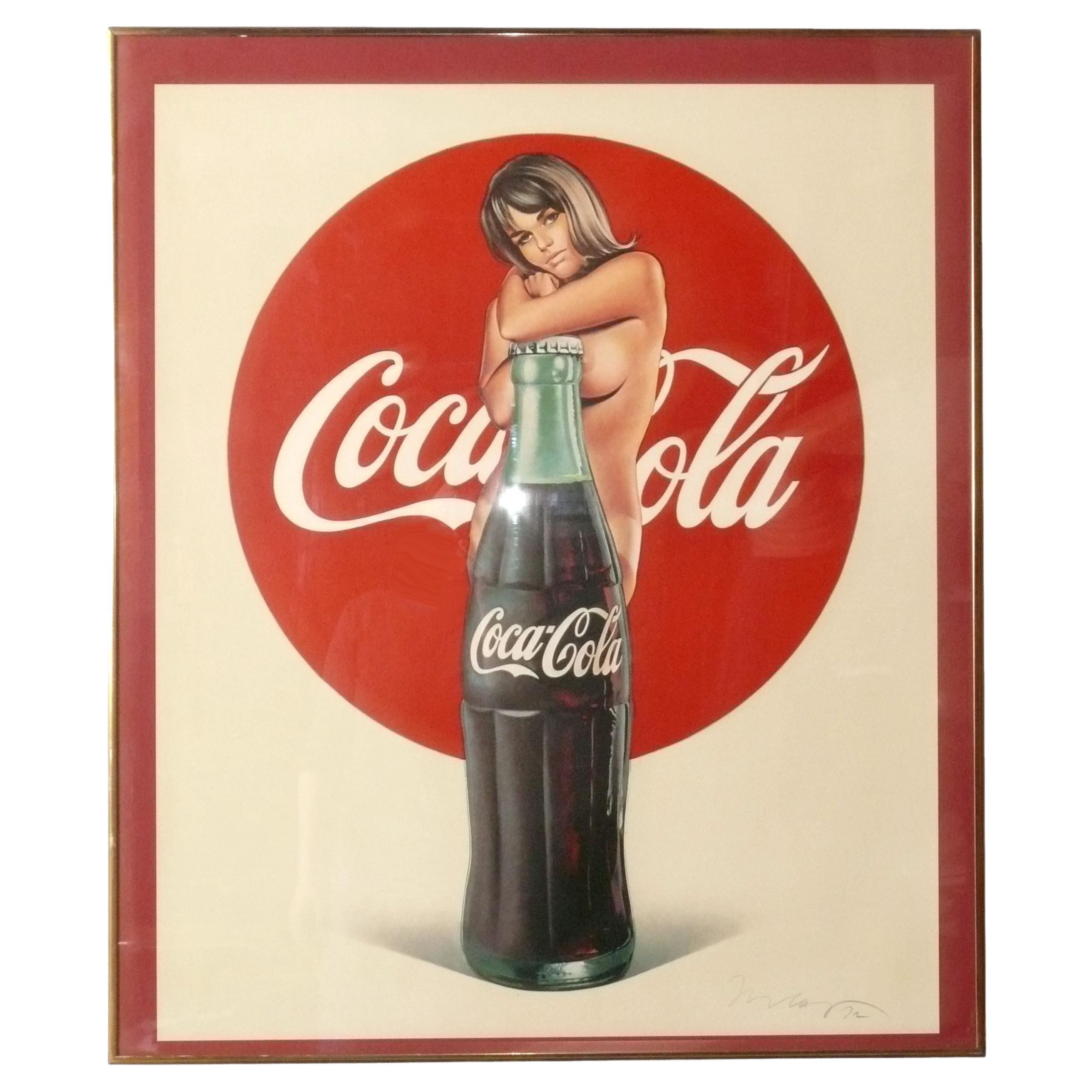 Mel Ramos Lithographie signée de la main Coca-Cola Girl Pop Art Mid Century 33" x 28"