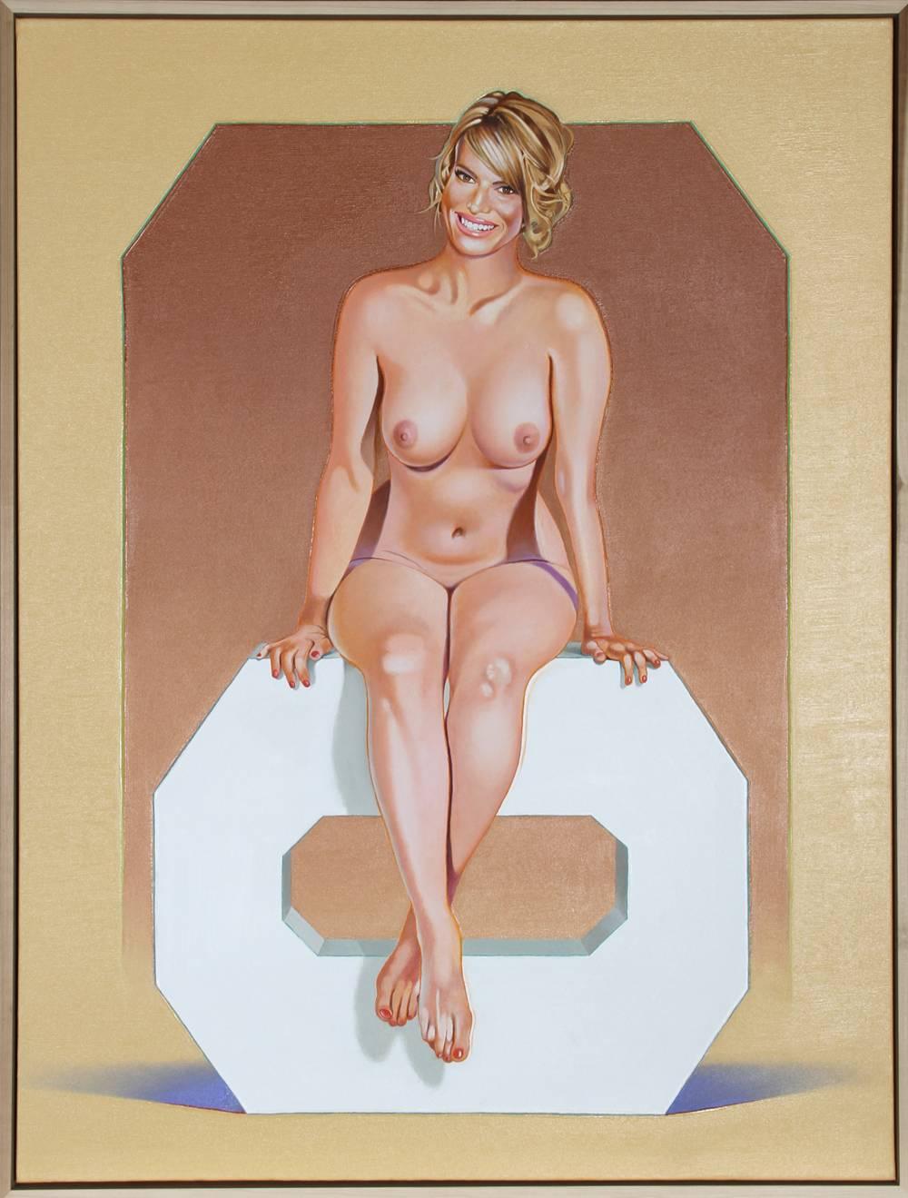 O from the Hollywood Suite, Pop Art Painting by Mel Ramos