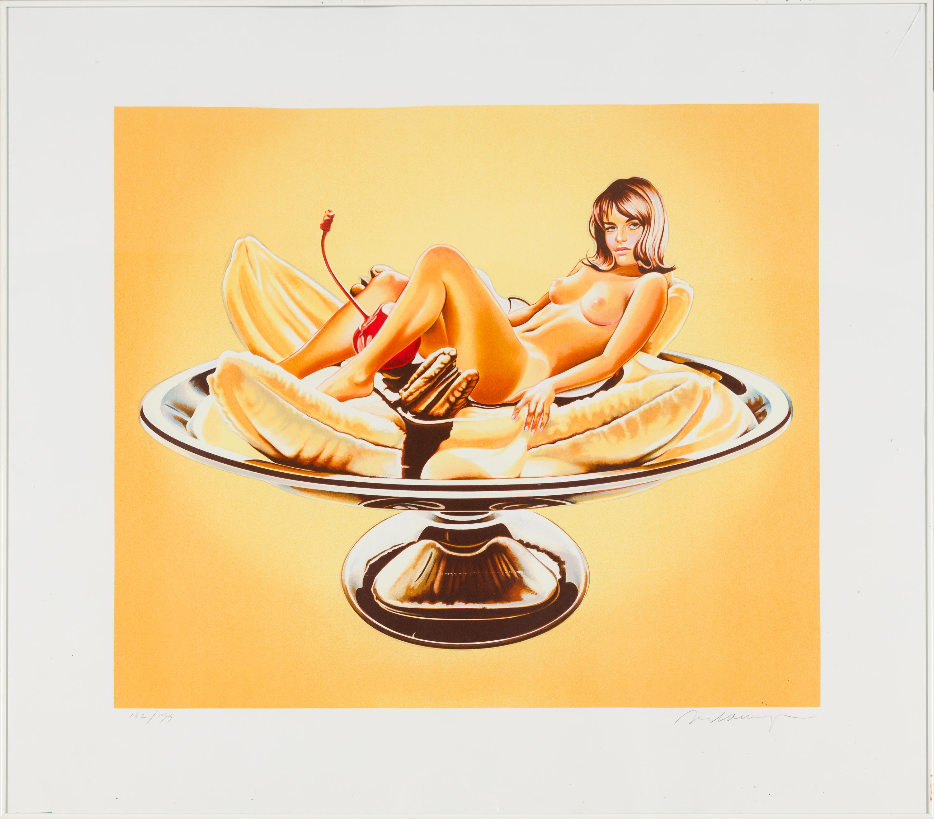 Figurative Print Mel Ramos - Banana Split