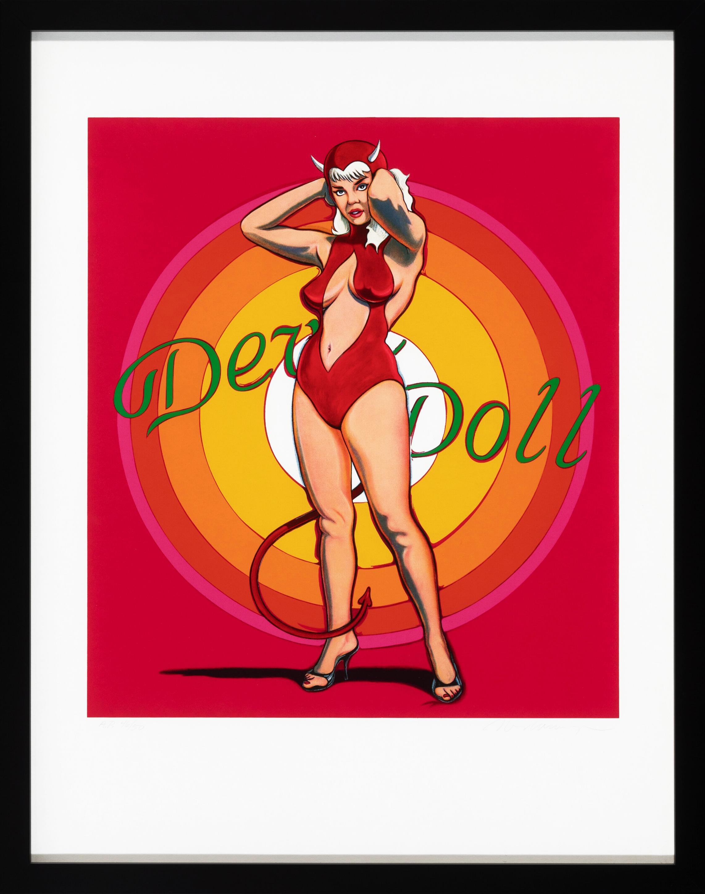 Mel Ramos Figurative Print - Devil Doll (Framed Hand Signed Lithograph)