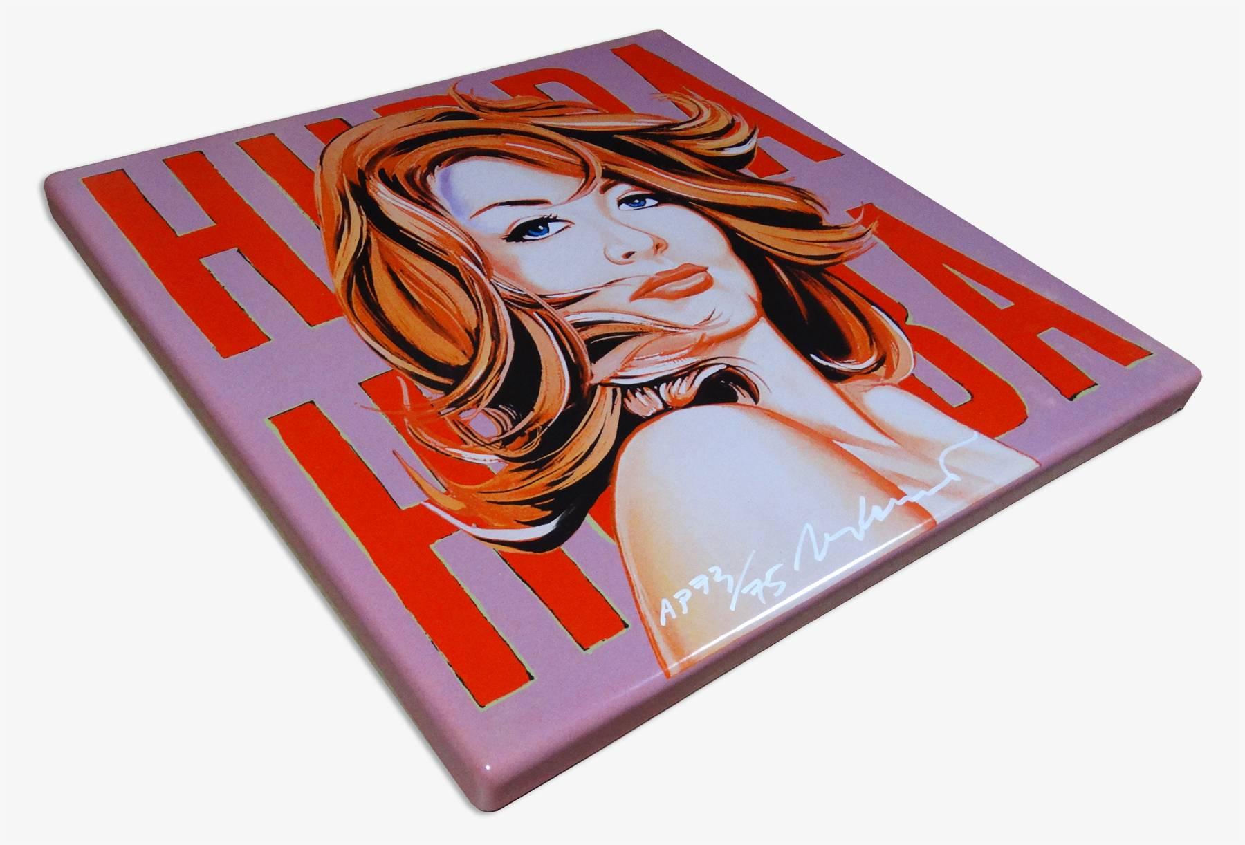 Mel Ramos Print - Hubba Hubba, Enamel on Steel, Nude, Pop Art, American Artist, 21st Century