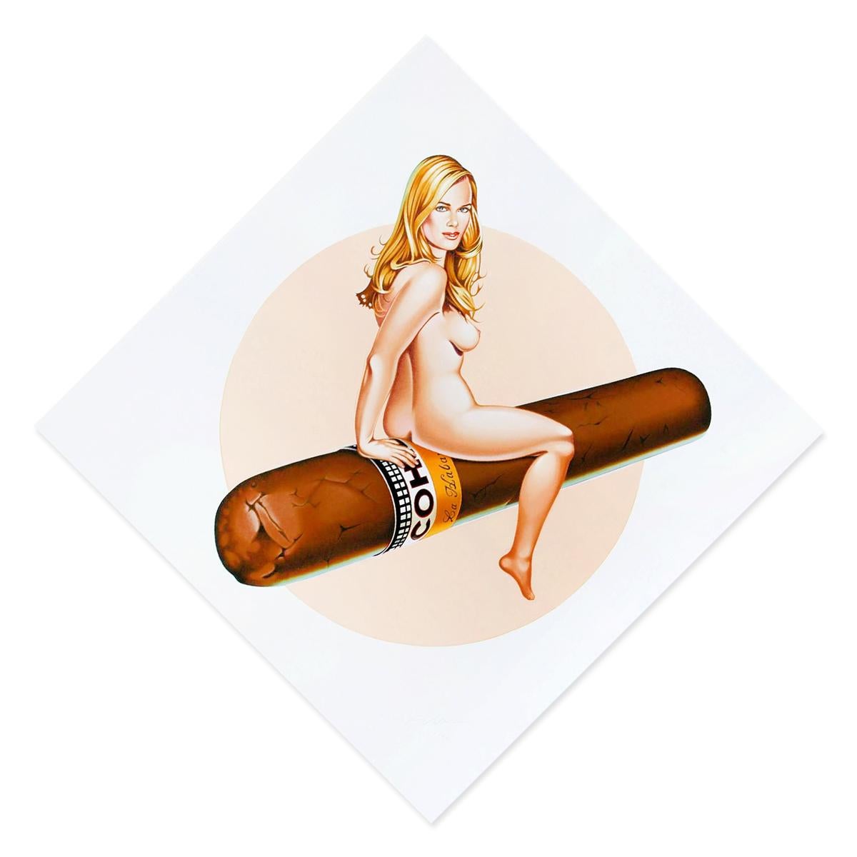 Mel Ramos (Américain, né en 1935)
Hav-A-Havana 6, 1999
Support : Lithographie en couleurs, sur papier vélin
Dimensions : 52,5 x 55,5 cm : 52,5 x 55,5 cm
Edition de 199 exemplaires : signés et numérotés à la main.
Condit : Mint
