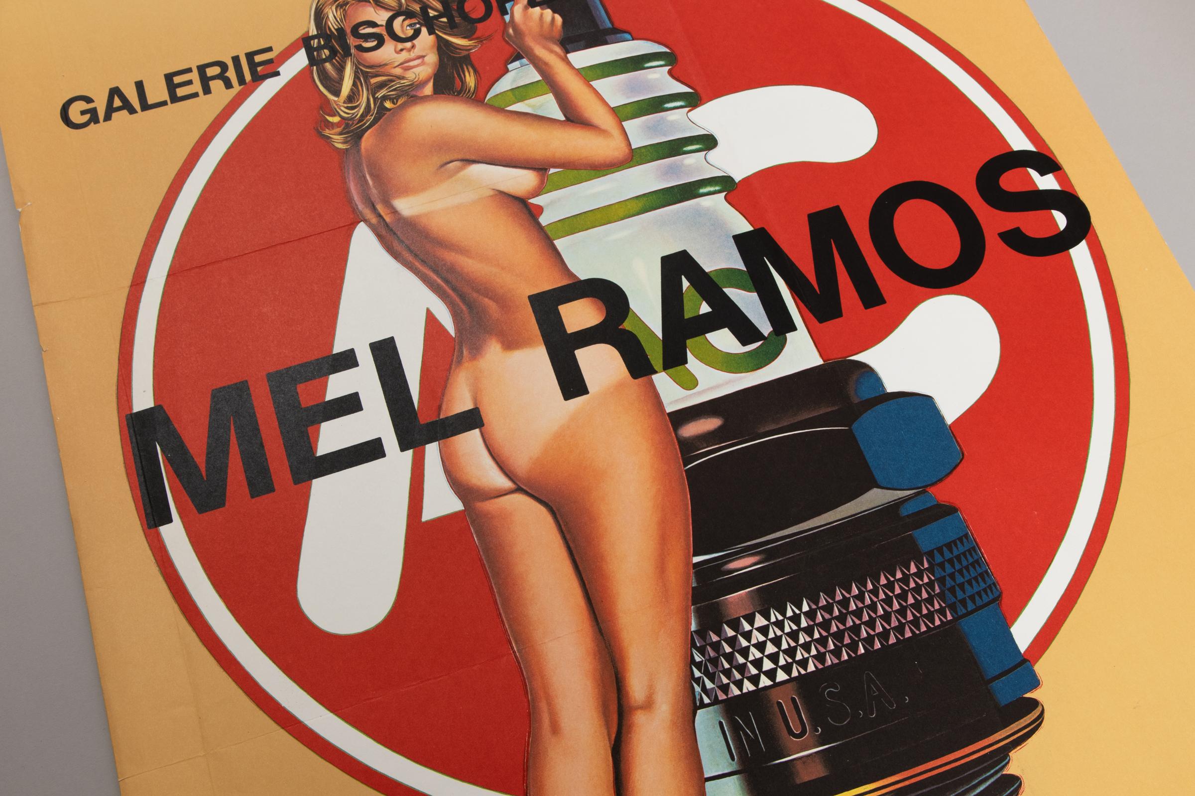 Affiche d'exposition originale de Mel Ramos, 1972, Galerie Bischofberger en vente 1