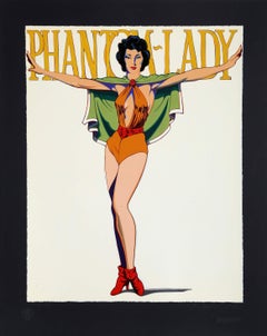 Mel Ramos, Phantom Lady (Black). Screenprint Hand signed ED.10