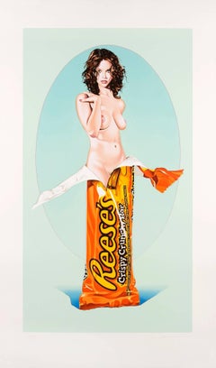 Mel Ramos, Reese's Rose - Lithograph, American Pop Art, Nude, Signed Print