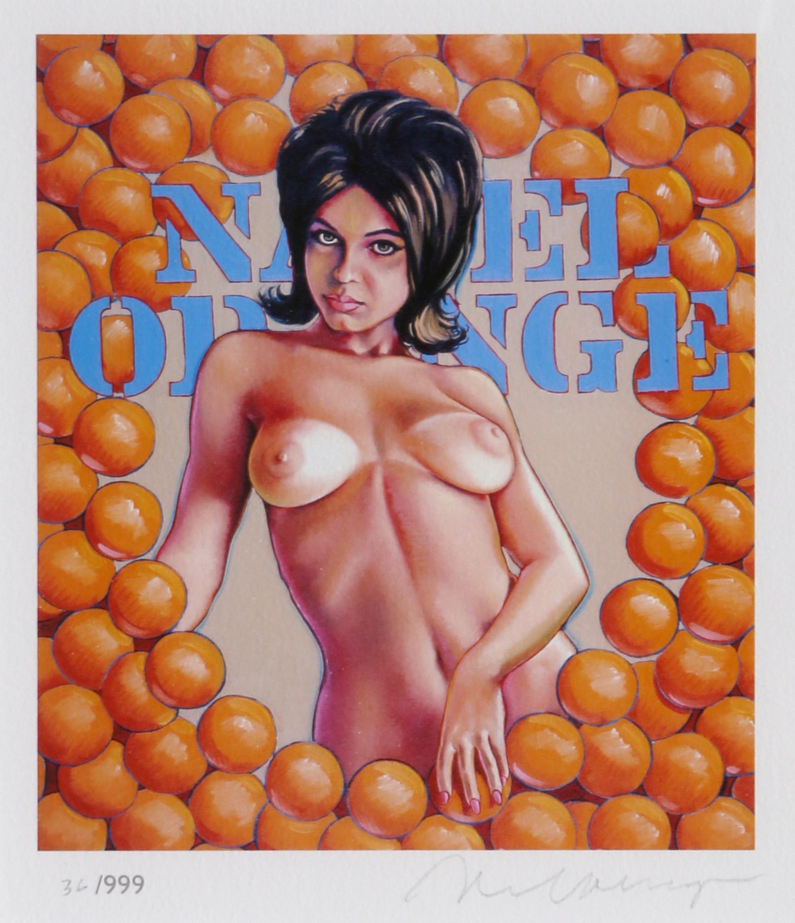 Mel Ramos Figurative Print - Navel Orange