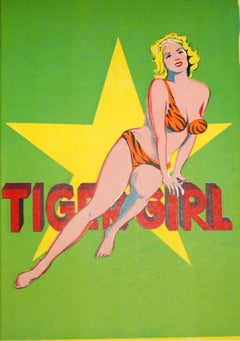Mel Ramos Lithograph Print from 1¢ Life, Framed, 1964, Tiger Girl