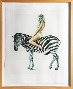 Zebra, Pop-Art-Druck von Mel Ramos