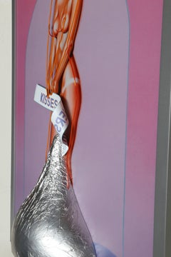 Miss Kiss (Lightbox), Pop Art Wall Sculpture by Mel Ramos