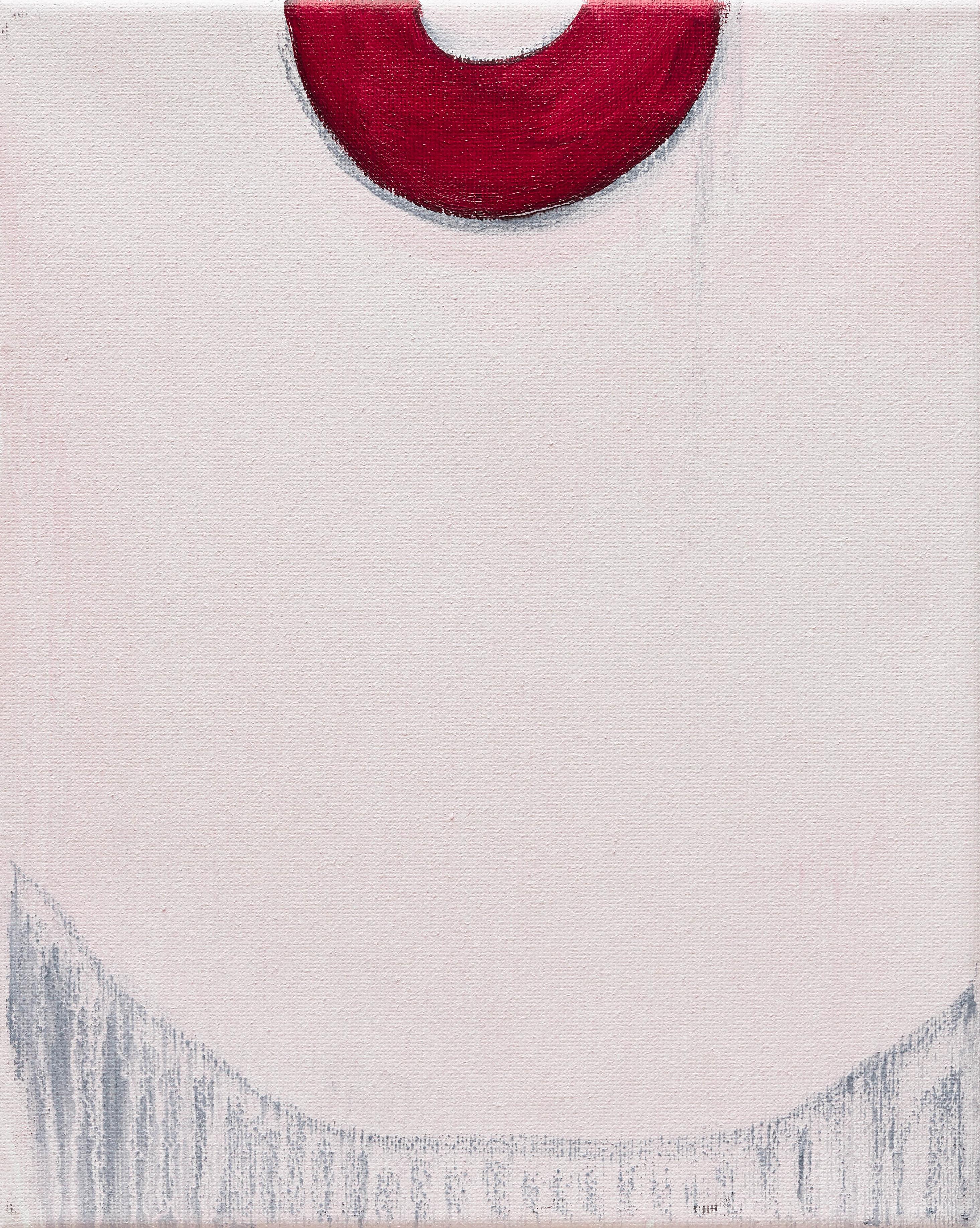 Mel Reese Abstract Painting - "Body Abstraction no. 11", contemporary pink & red abstract body painting