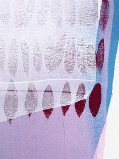 "Cherry & Magnolia Blossoms", contemporary abstract landscape acrylic on canvas