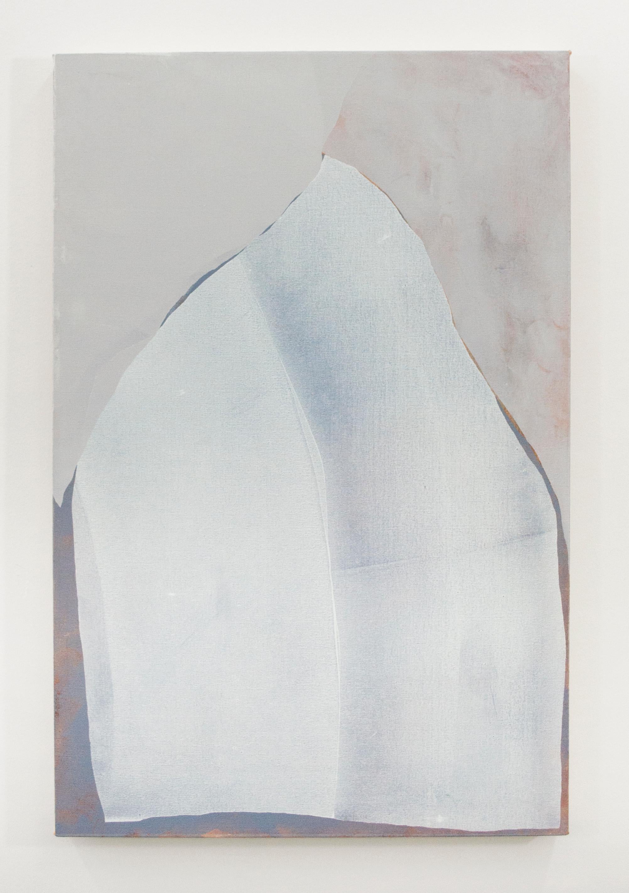 « Ice Pond », paysage d'hiver abstrait contemporain en acrylique sur toile en vente 2