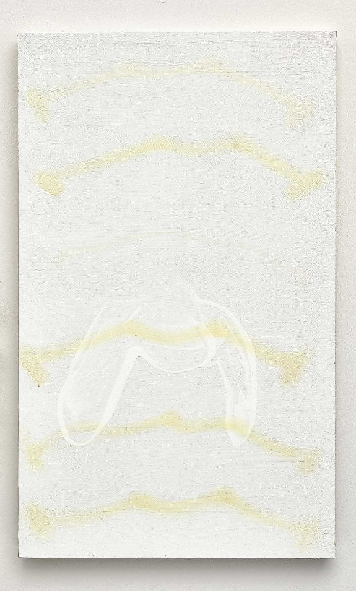 Zeitgenössisches abstraktes „Pence“-Gemälde aus Acryl und Sprühfarbe, ganz weiß im Angebot 3