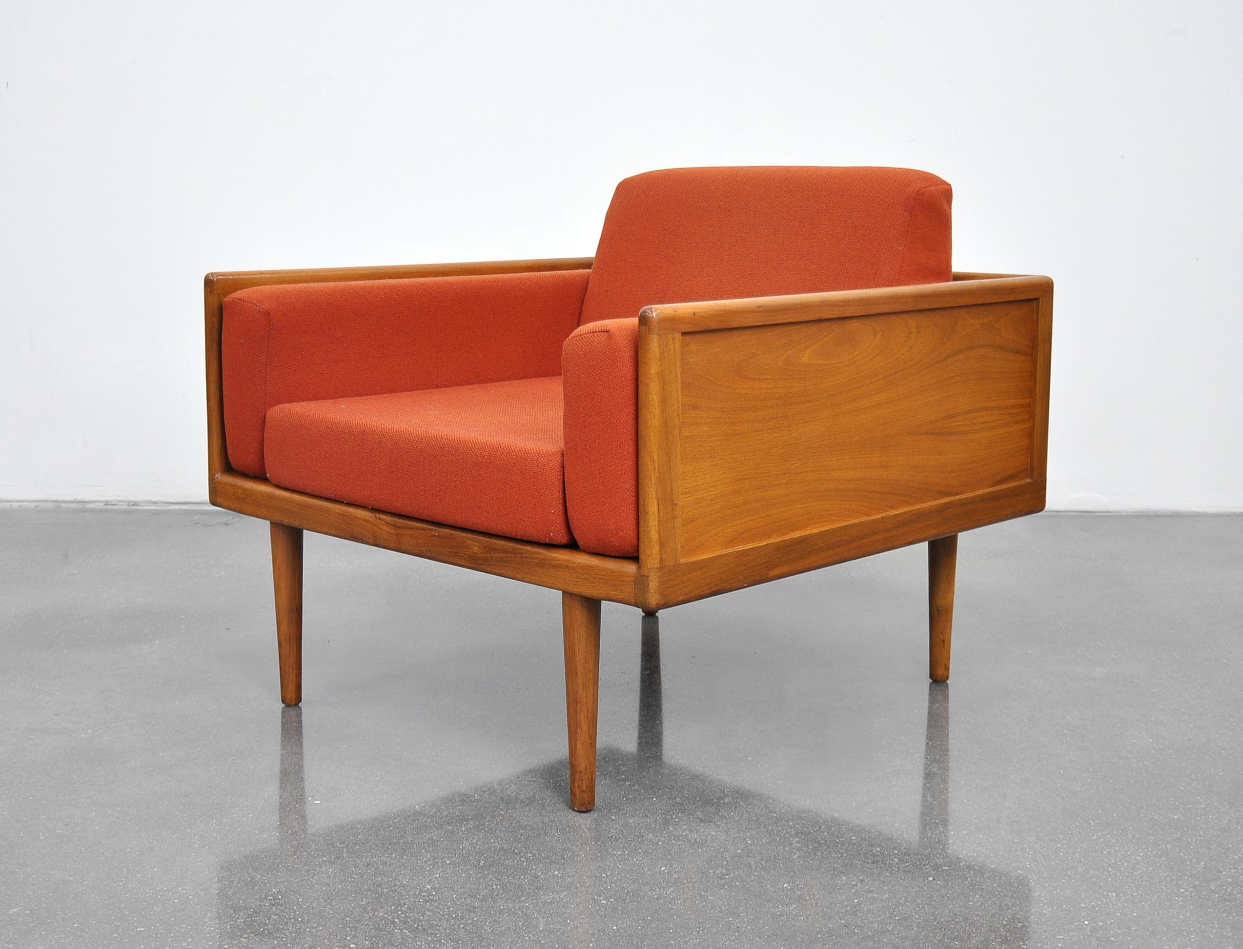 Mel Smilow for Smilow-Thielle Walnut Case Sofa and Lounge Chair Set 9