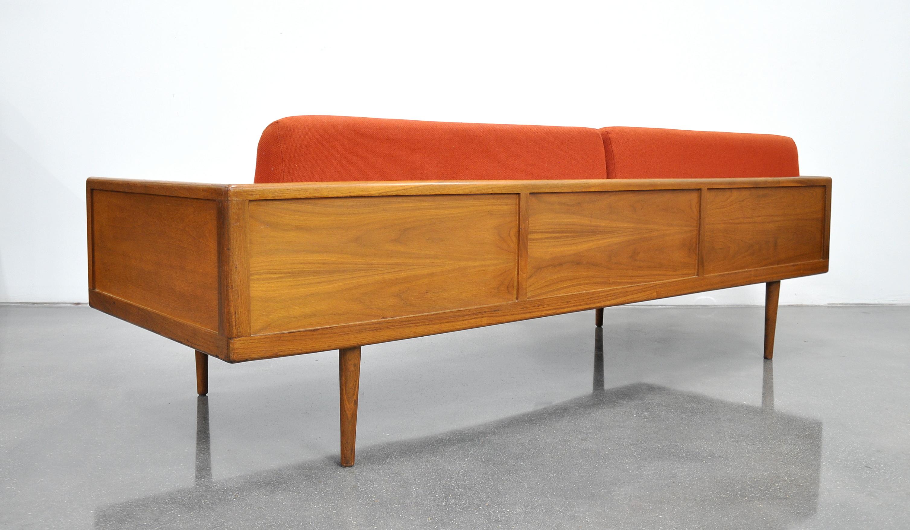 Fabric Mel Smilow for Smilow-Thielle Walnut Case Sofa and Lounge Chair Set