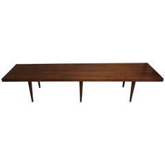 Mel Smilow Long Bench, 1950s MidCentury Slat Bench Mel Smilow Long Bench, 1950s MidCentury Slat Bench