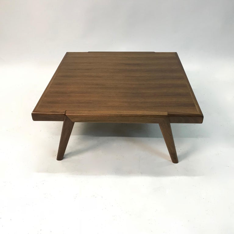 Mel Smilow Low Square Walnut Coffee Table