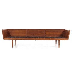 Mel Smilow Mid Century Walnut Case Sofa