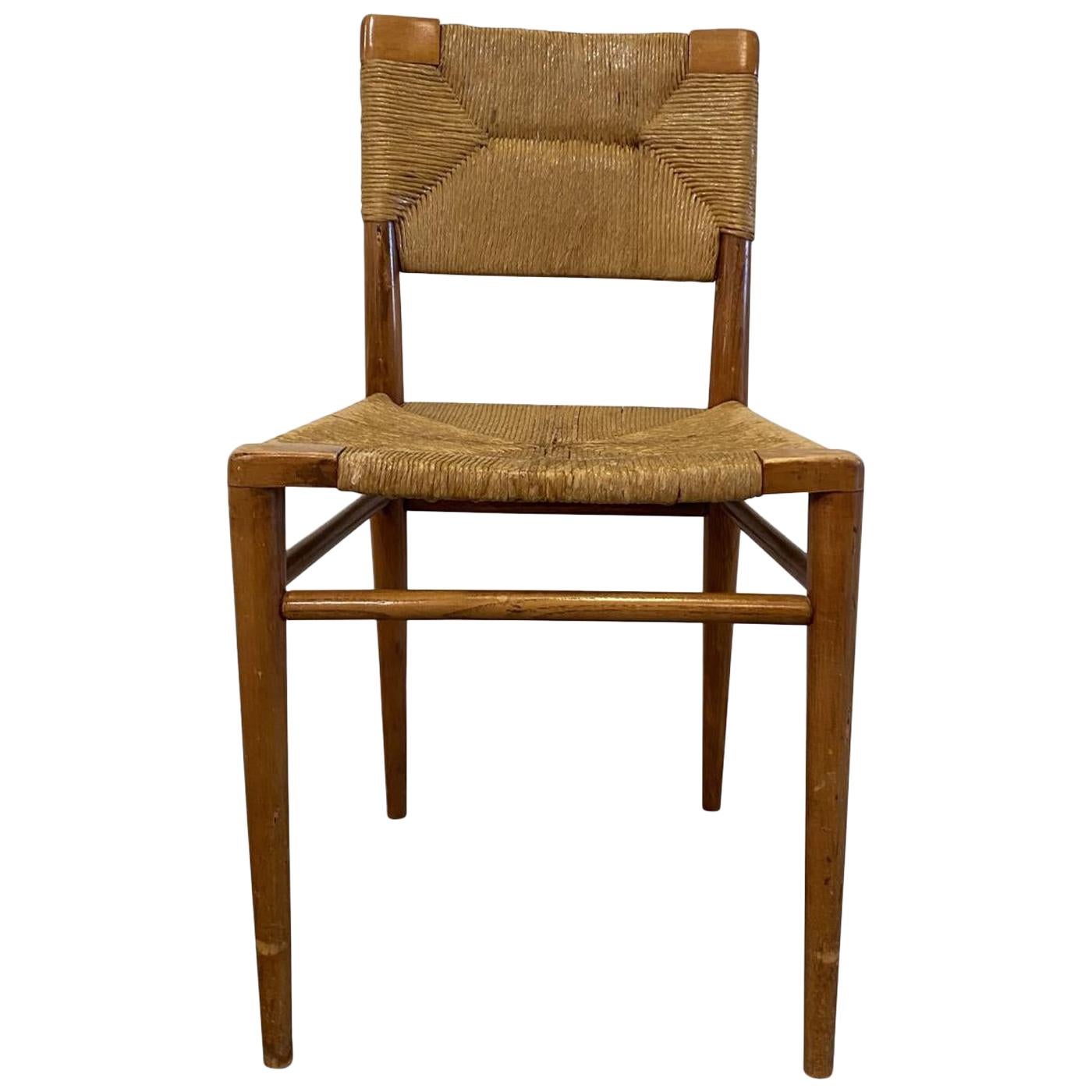 Mel Smilow Rush and Walnut Dining Chair