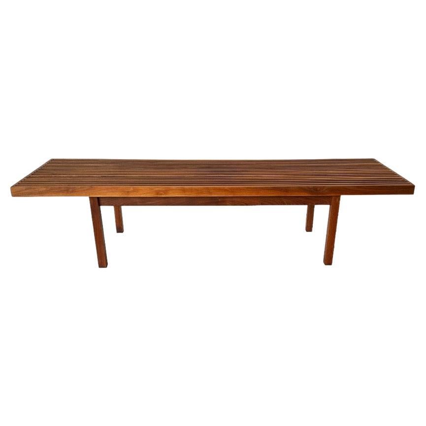 Mel Smilow Slat Bench in Walnut