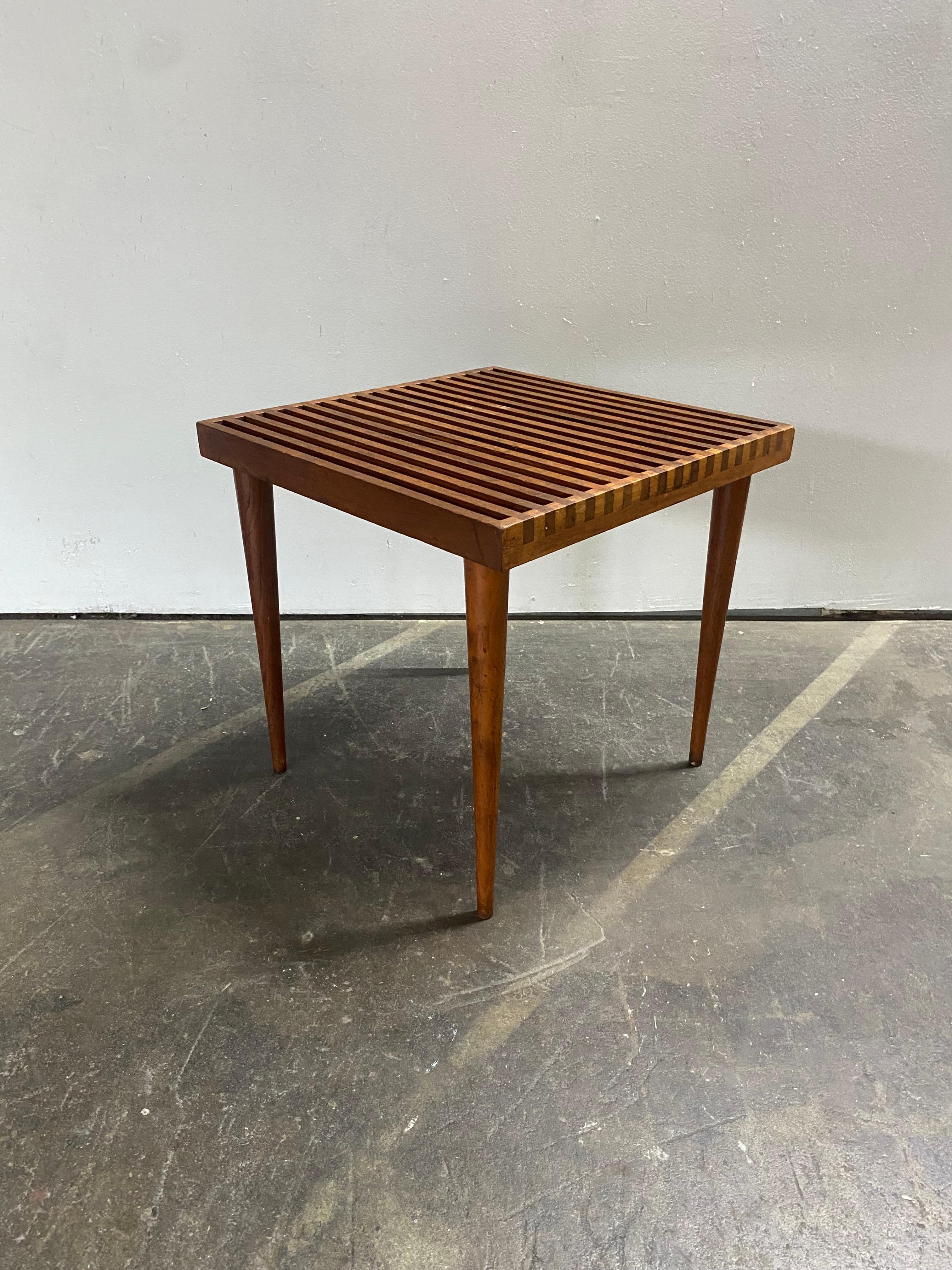 Mel Smilow Slat End / Side Table In Good Condition In Brooklyn, NY
