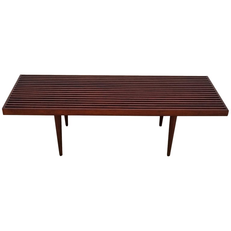 Mel Smilow Slat Walnut Bench Or Coffee Table For Sale At