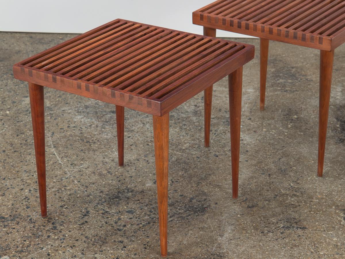 Mid-20th Century Mel Smilow Slatted Side Tables