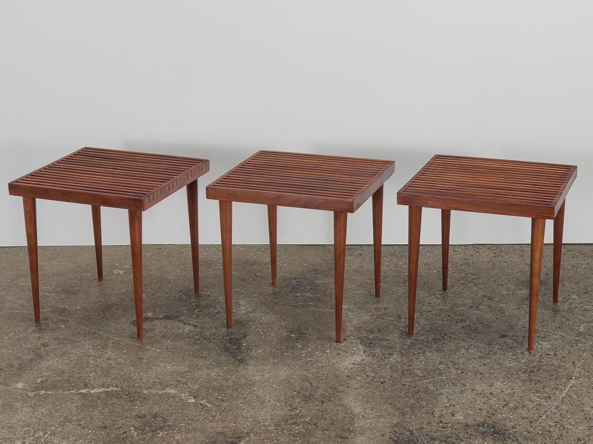 Mel Smilow Slatted Side Tables 1