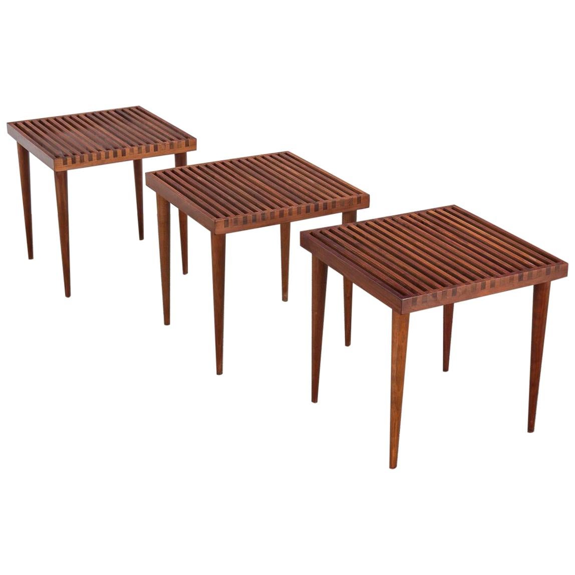 Mel Smilow Slatted Side Tables