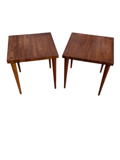Mel Smilow Stacking End Tables in Solid Walnut