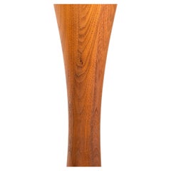 Mel Smilow Walnut and Birch Wood Mid Century Modern Hourglass Table Lamp